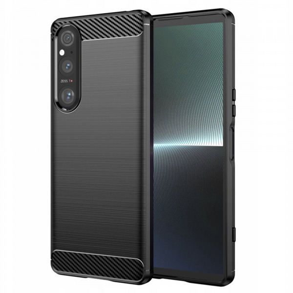 Husa pentru Sony Xperia 1 V, Techsuit, Carbon, Neagra
