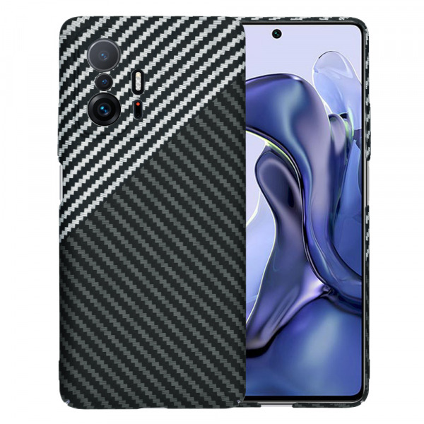 Husa pentru Xiaomi 11T / 11T Pro, Techsuit, Carbonite FiberShell, Neagra Gri