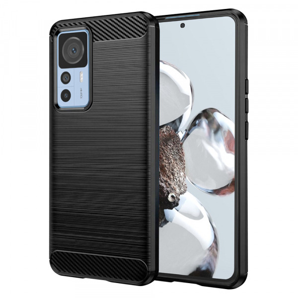 Husa pentru Xiaomi 12T / 12T Pro, Techsuit, Carbon, Neagra