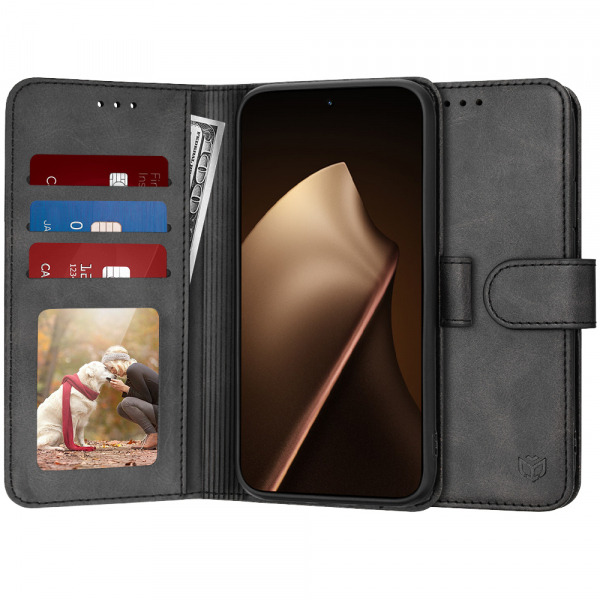 Husa pentru Xiaomi 15T Pro, Techsuit, Diary Book, Neagra