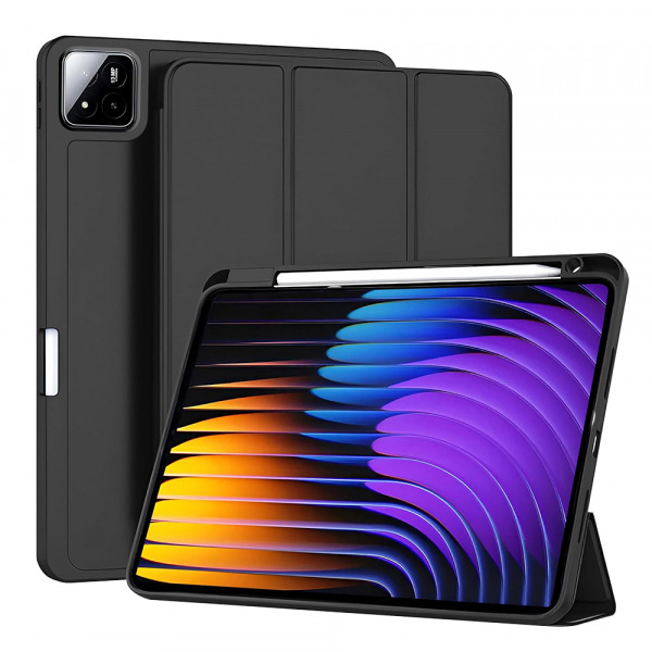 Husa pentru Xiaomi Pad 7 / 7 Pro, Techsuit, Flex Trifold, Neagra