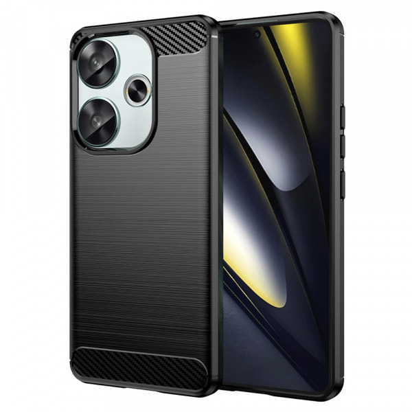 Husa pentru Xiaomi Poco F6, Techsuit, Carbon, Neagra