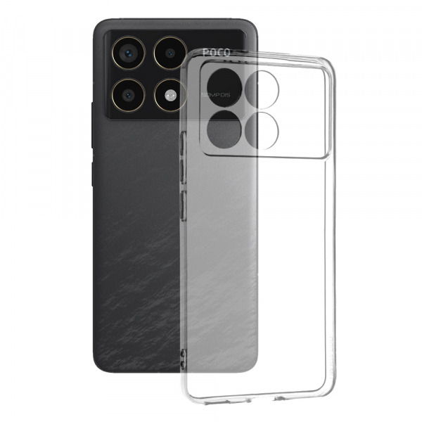 Husa pentru Xiaomi Poco F6 Pro, Techsuit, Clear, Transparenta