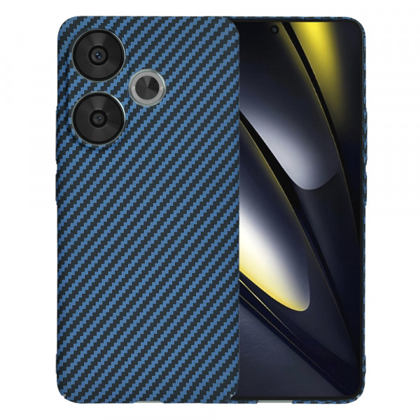 Husa pentru Xiaomi Poco F6, Techsuit, Carbonite FiberShell, Turcoaz