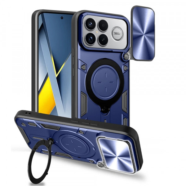 Husa pentru Xiaomi Poco F8 Ultra, Techsuit, CamGuard Pro, Albastra