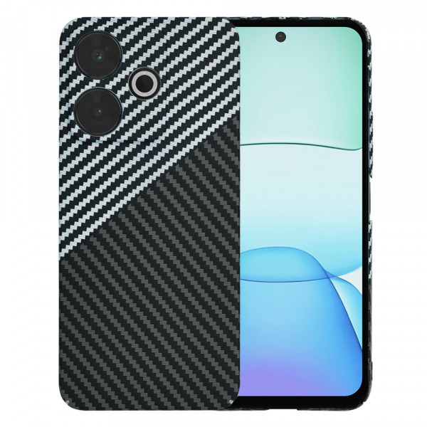Husa pentru Xiaomi Poco M6 4G / Redmi 13, Techsuit, Carbonite FiberShell, Neagra Gri