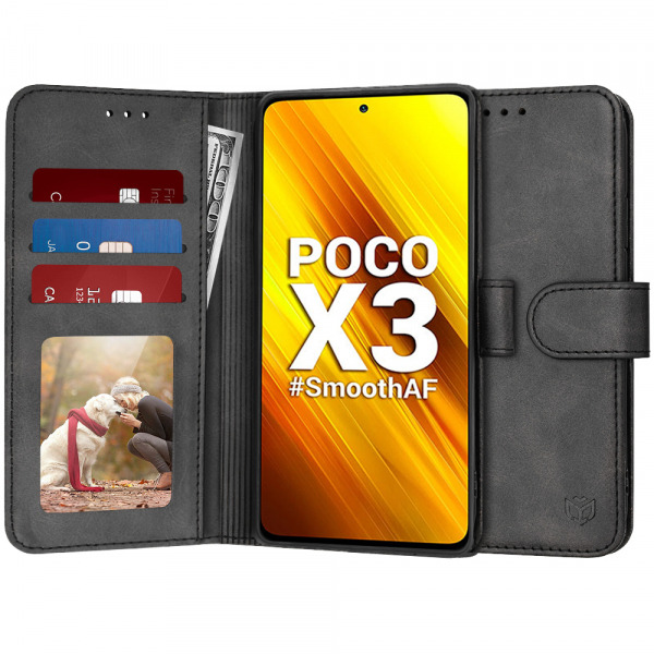 Husa pentru Xiaomi Poco X3 Pro / X3 NFC / X3, Techsuit, Diary Book, Neagra