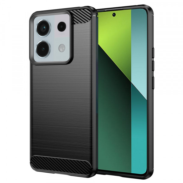 Husa pentru Xiaomi Poco X6 / Note 13 Pro 5G, Techsuit, Carbon, Neagra
