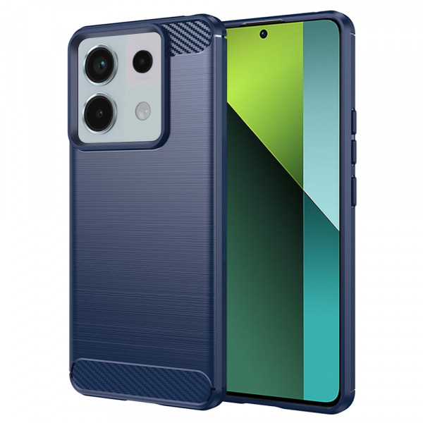 Husa pentru Xiaomi Poco X6 / Note 13 Pro 5G, Techsuit, Carbon, Albastra