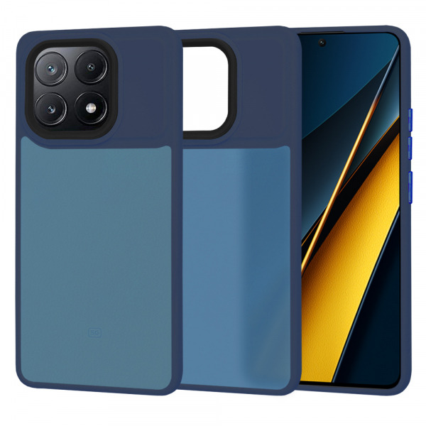 Husa pentru Xiaomi Poco X6 Pro, Techsuit, HaloFrost, Bleumarin