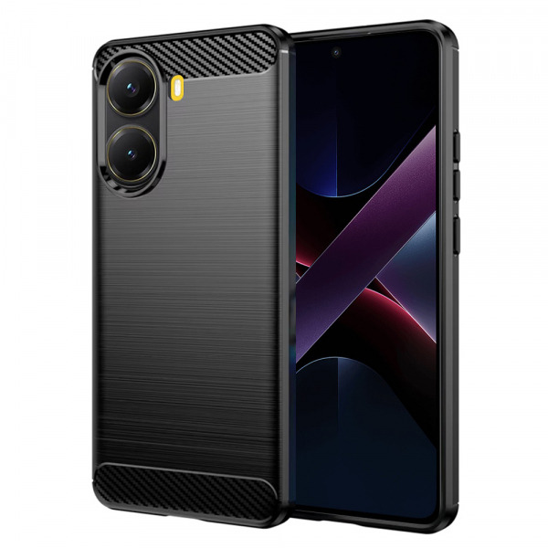 Husa pentru Xiaomi Poco X7 Pro, Techsuit, Carbon, Neagra