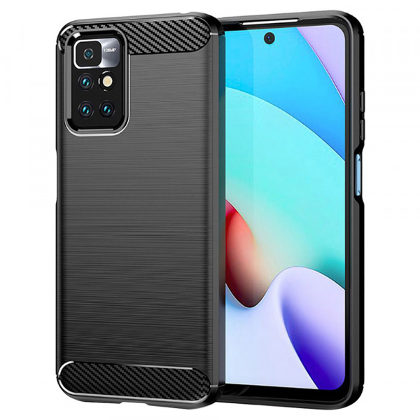 Husa pentru Xiaomi Redmi 10 2022 / 10 (2021), Techsuit, Carbon, Neagra