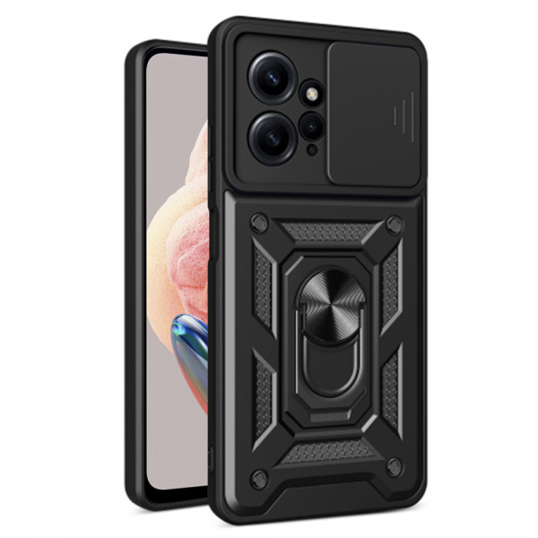 Husa pentru Xiaomi Redmi Note 12 4G, Techsuit, CamShield, Neagra