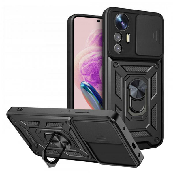 Husa pentru Xiaomi Redmi Note 12S, Techsuit, CamShield, Neagra