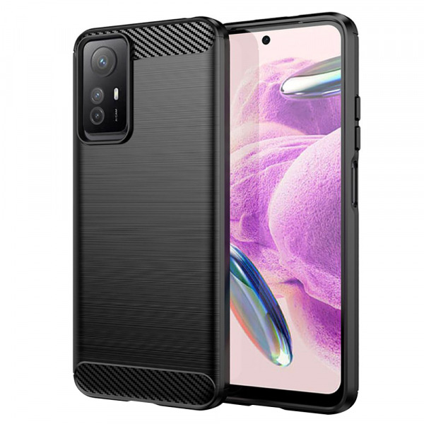 Husa pentru Xiaomi Redmi Note 12S, Techsuit, Carbon, Neagra