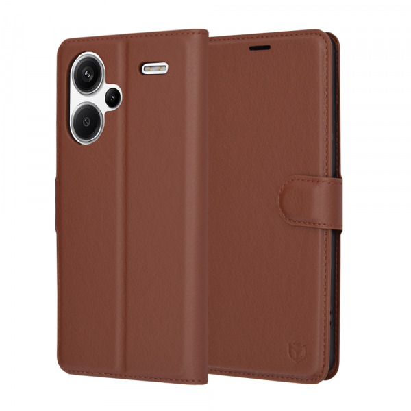 Husa pentru Xiaomi Redmi Note 13 Pro+, Techsuit, Leather Folio, Maro