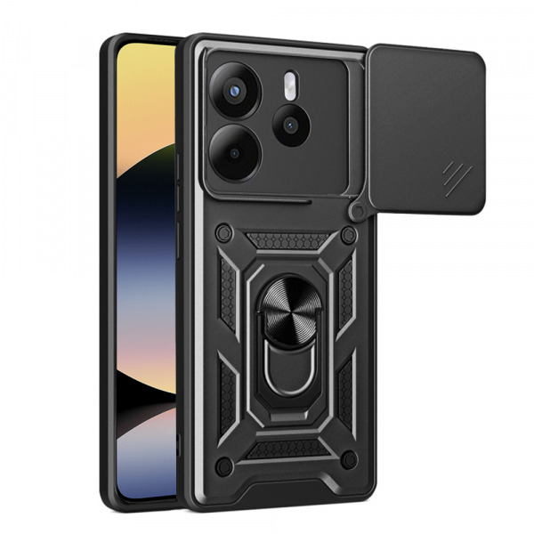 Husa pentru Xiaomi Redmi Note 14 4G (Standard), Techsuit, CamShield, Neagra