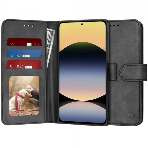 Husa pentru Xiaomi Redmi Note 14 5G, Techsuit, Diary Book, Neagra