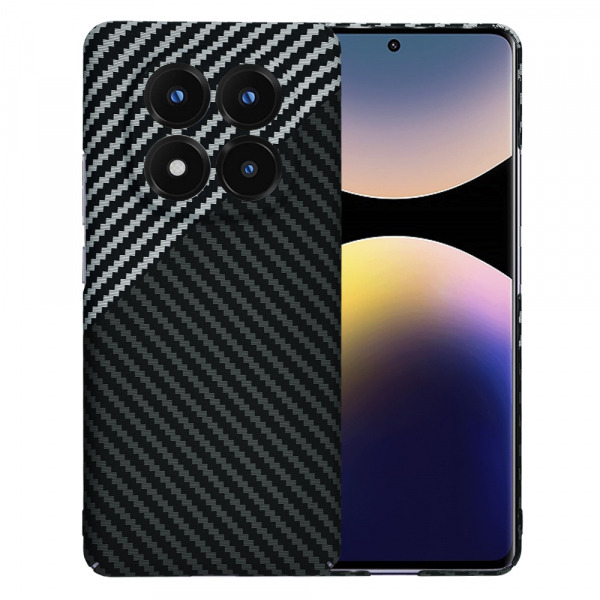 Husa pentru Xiaomi Redmi Note 14 Pro+ 5G, Techsuit, Carbonite FiberShell, Neagra Gri