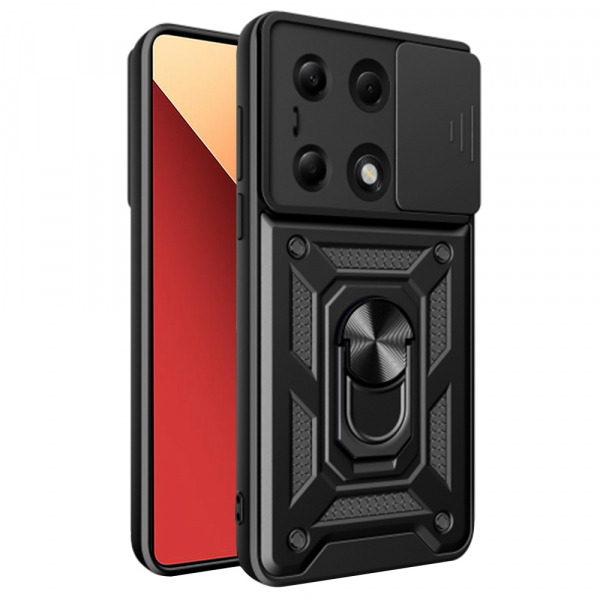 Husa pentru Xiaomi Redmi Note 14S / Note 13 Pro 4G / Poco M6 Pro 4G, Techsuit, CamShield, Neagra