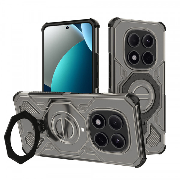Husa pentru Xiaomi Redmi Note 15 Pro 5G, Techsuit, Carbon Shield Pro, Fumurie