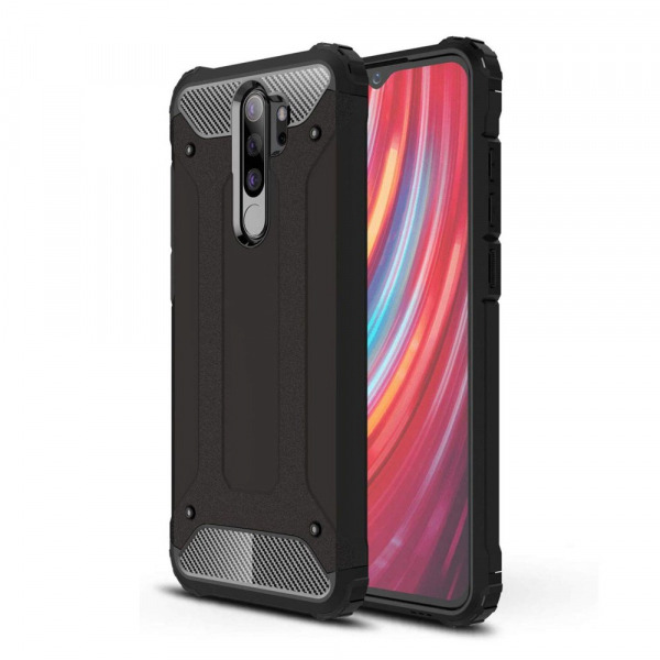 Husa pentru Xiaomi Redmi Note 8 Pro, Techsuit, Hybrid Armor, Neagra