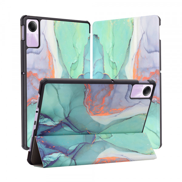Husa pentru Xiaomi Redmi Pad SE, Techsuit, FoldPro Green Time, Multicolor
