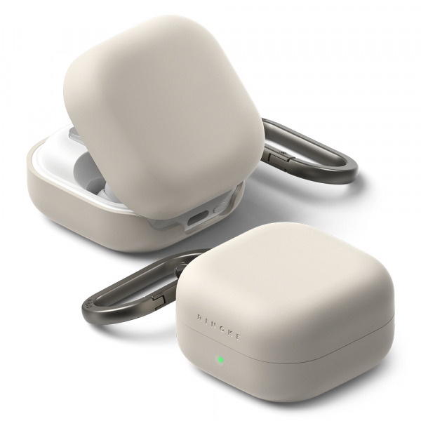 Husa Ringke pentru Samsung Galaxy Buds4 / Buds4 Pro, Crem