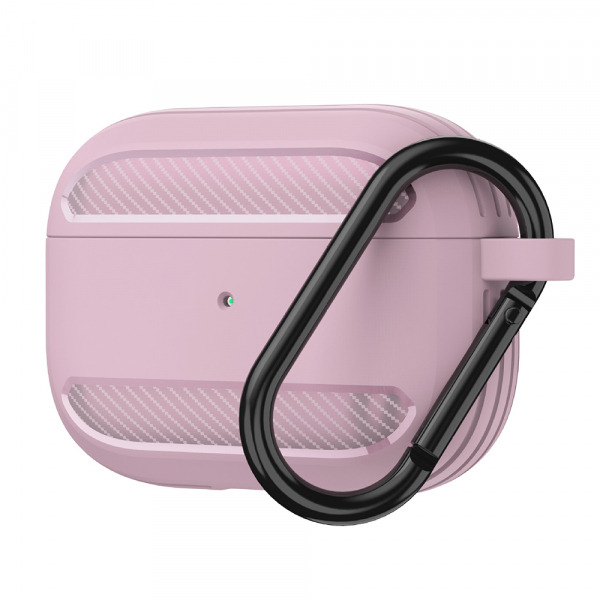 Husa Techsuit Carbon pentru Apple AirPods 3, Roz