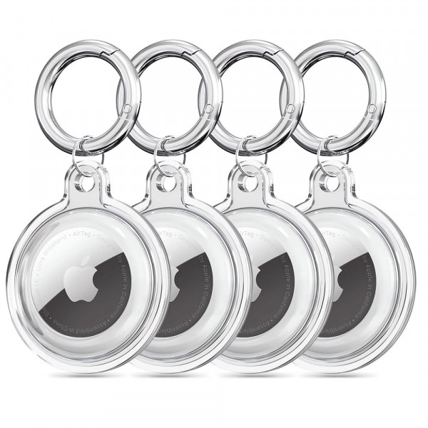 Husa Techsuit CT15 pentru Apple AirTag, Transparenta