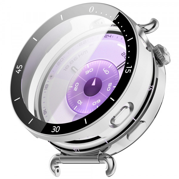 Husa Techsuit Defense360 Pro Bezel pentru Huawei Watch GT 6 41mm, Argintie