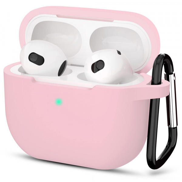 Husa Techsuit Silicone pentru Apple AirPods 3, Roz