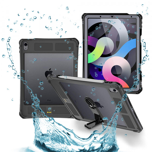 Husa Waterproof pentru Apple iPad Air (2022) / Air (2020), ShellBox, Neagra