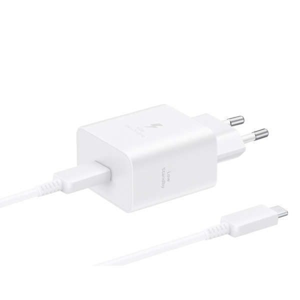 Incarcator Retea Cu Cablu USB-C Samsung, 45W, 4.05A, 1 x USB-C, Alb EP-T4511XWEGEU