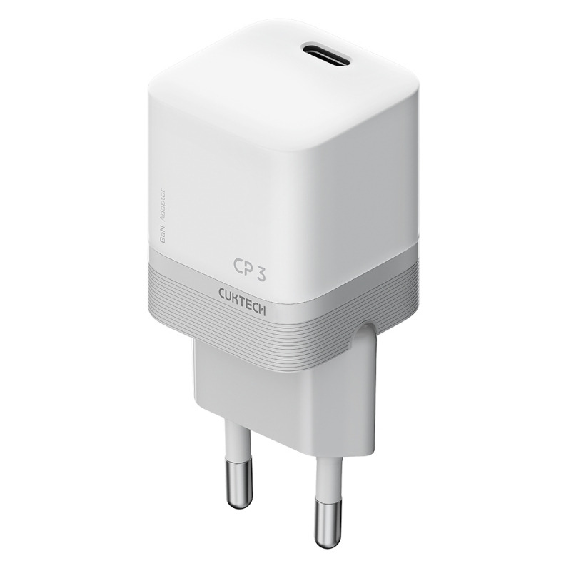 Incarcator Retea Cuktech, 40W, 3A, 1 x USB-C, Alb CKAC301SEUWH