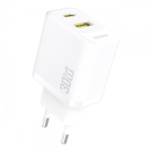 Incarcator Retea Dudao A27TEU, 30W, 3A, 1 x USB-A - 1 x USB-C, Alb