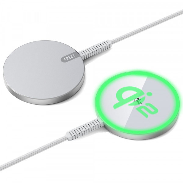 Incarcator Retea Wireless ESR HaloLock, 15W, 1.67A, Argintiu