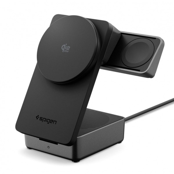 Incarcator Retea Wireless Spigen EF323MQ Essential 3in1, 25W, Negru ACH10398