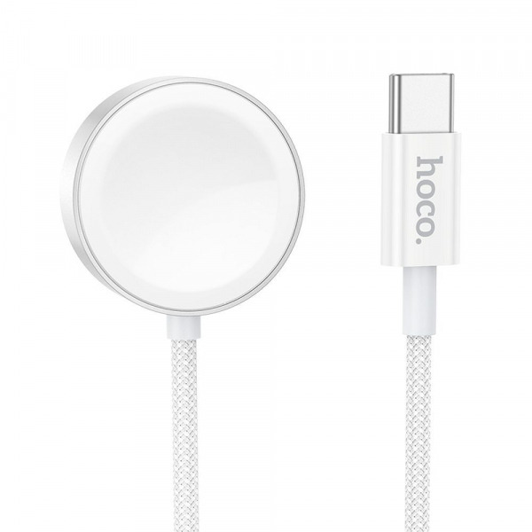 Incarcator Wireless HOCO CW59 pentru Apple Watch / Samsung Galaxy Watch Series, USB-C, Alb