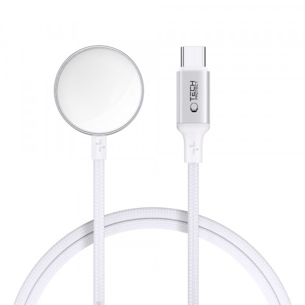 Incarcator Wireless Tech-Protect MC02 Ultraboost C pentru Apple Watch Series, USB-C, Alb