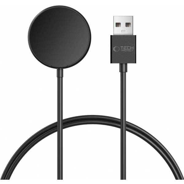 Incarcator Wireless Tech-Protect MC03 Ultraboost pentru Samsung Galaxy Watch Series, USB-A, Negru