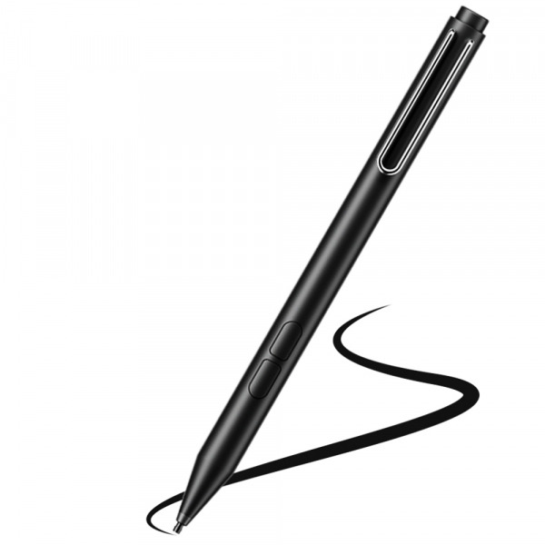 Touch Pen Techsuit F94S pentru Microsoft Surface / Asus Transformer / Zen / Vivobook / HP Envy / Pavilion / Spectre, Versiune Activ, Negru