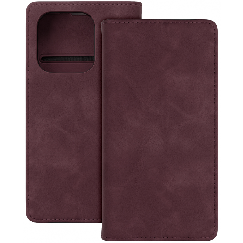Husa pentru Motorola Moto G34, OEM, Smart Suede, Visinie